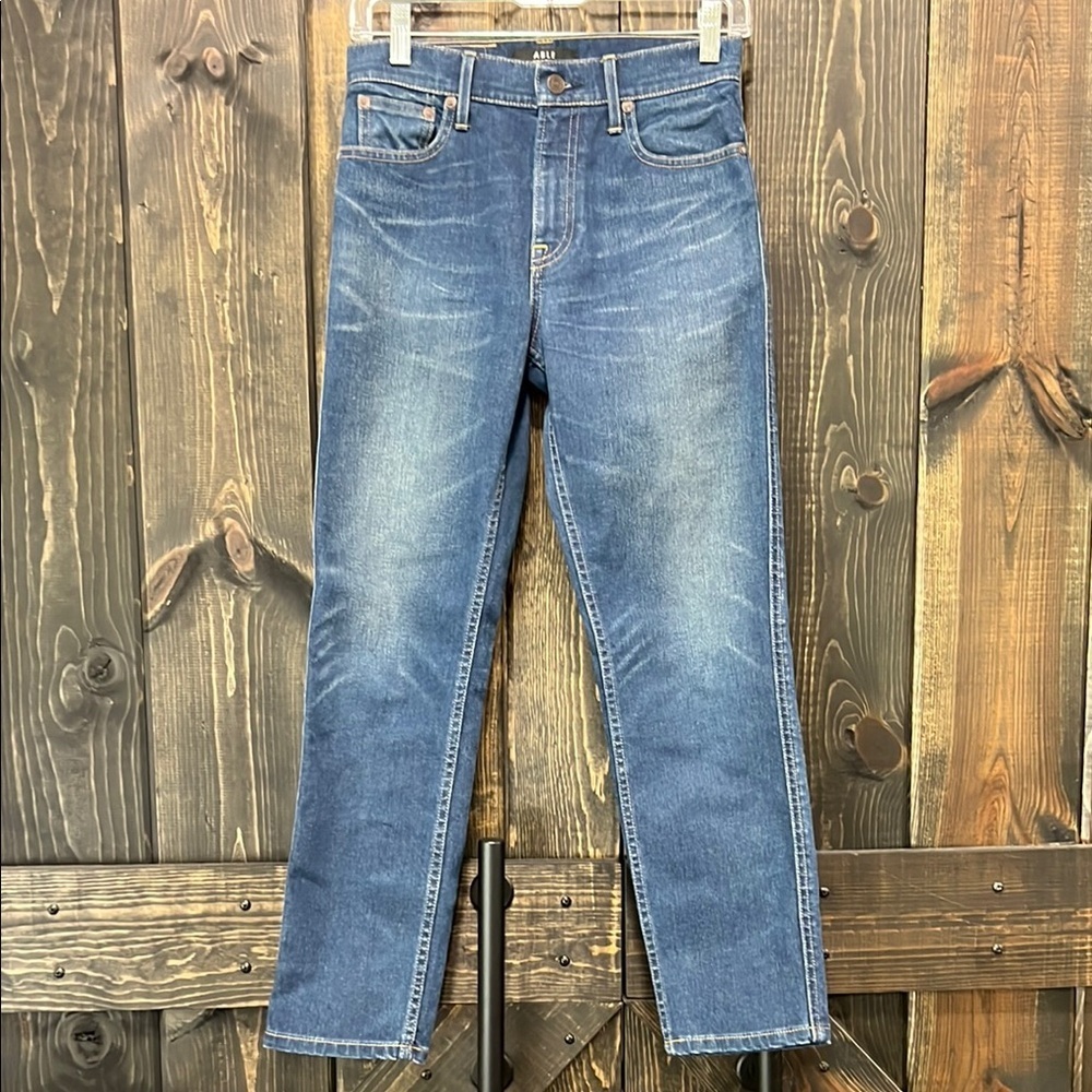 Able Jeans 25 The Straight High Rise Casual Denim